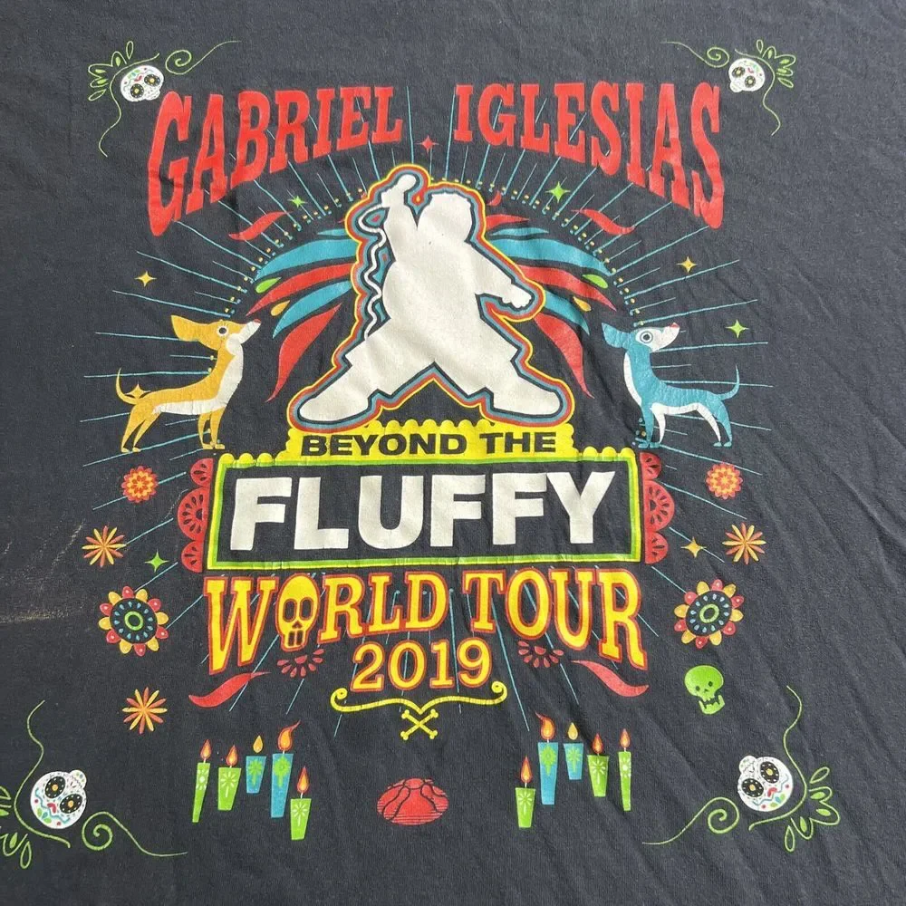 Gabriel Iglesias Beyond Fluffy 2019 Tour  Day Of‎ The Dead T-Shirt 5XL Has Flaws
